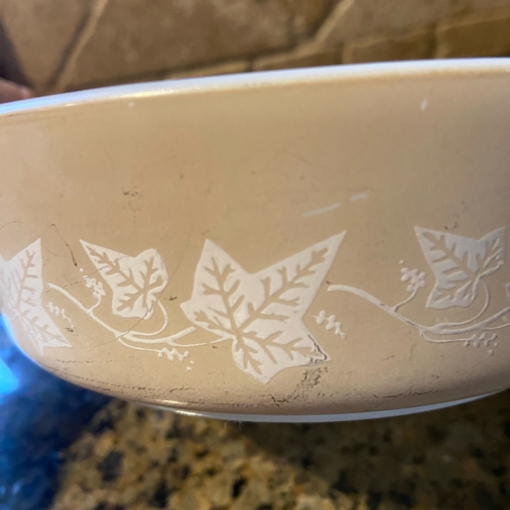 Vintage Pyrex Sandalwood casserole with lid